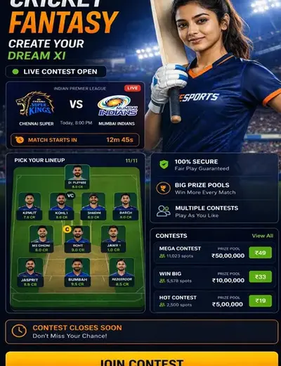 Mostbet (most bet) fantasy cricket & matchday visual 3